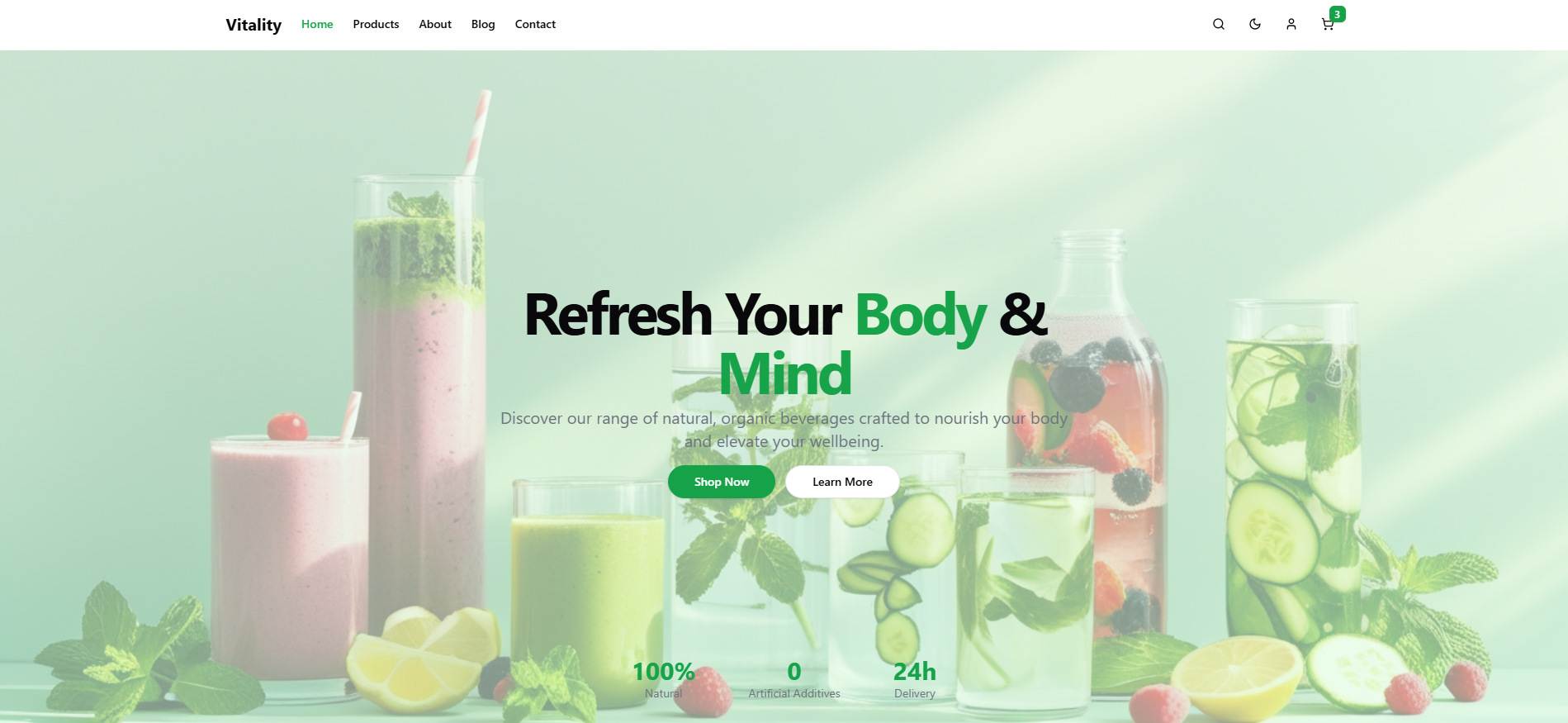 Vitality Ecommerce Store Visualization